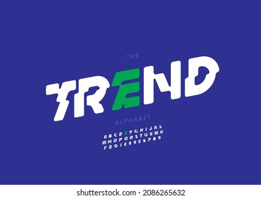 Vector of stylized trend alphabet and font