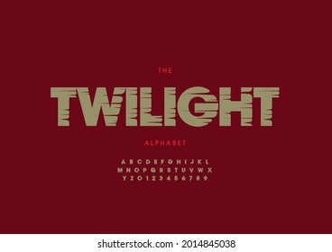 Vector of stylized twilight alphabet and font