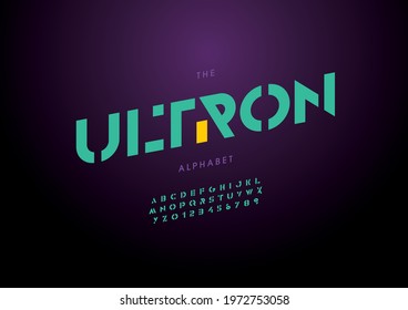 Vector Of Stylized Ultron Alphabet And Font