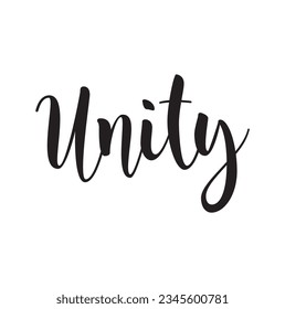 Vector of stylized unity font on white background.