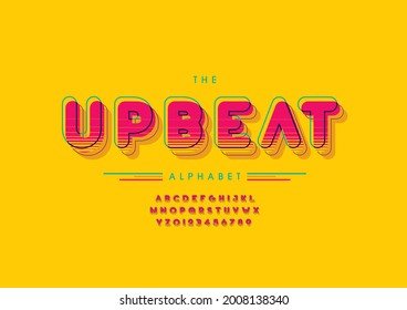 Vector of stylized upbeat alphabet and font