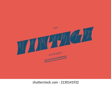 Vector of stylized vintage alphabet and font