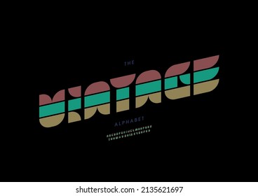 Vector of stylized vintage alphabet and font
