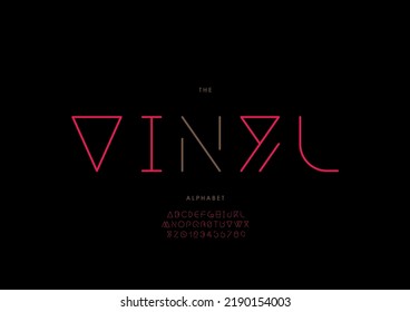 Vector of stylized vinyl alphabet and font