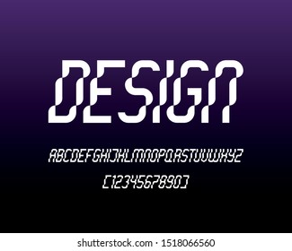 Vector Of Stylized Wavy Modern Font And Alphabet