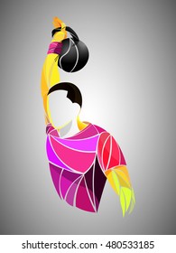 vector, stylized weight sport
