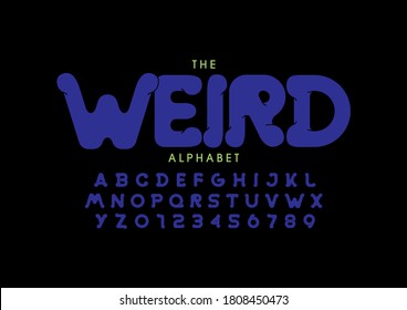 Vector Stylized Weird Font Alphabet Stock Vector (Royalty Free ...