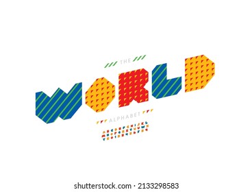 Vector of stylized world alphabet and font