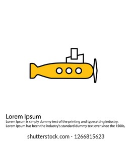 Vector submarine icon