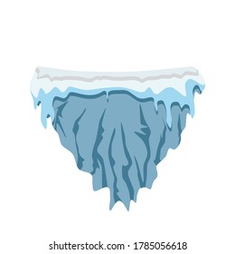 Vector of a submerged ice burg in shades of blue