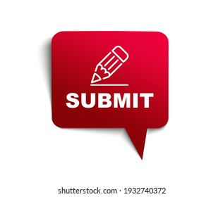 vector submit speech bubble. submit ribbon sign. submit banner