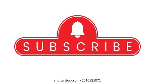 Vector Subscribe Red Button, Subscribe Icon Symbol Illustration Design