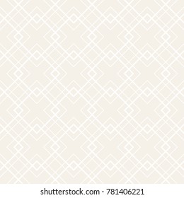 Vector subtle seamless pattern. Modern stylish texture. Repeating geometric background. Striped lattice grid. Linear graphic design.