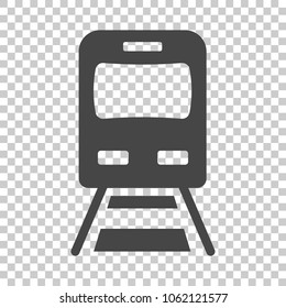 Vector subway icon. Illustration of metro icon on transparent background