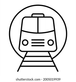 Vector Subway Outline Icon Design
