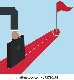 Vector success in business concept