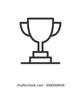 Vector success line icon. Symbol in trendy outline style. Vector illustration isolated on a white background. 