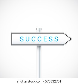 Vector success sign. Road to success