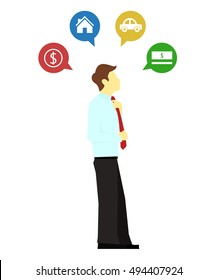 Vector of a successful man dressed in a suit.
