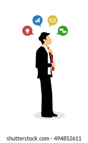 Vector of a successful man dressed in a suit.