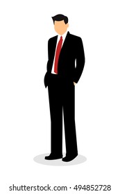 Vector of a successful man dressed in a suit.