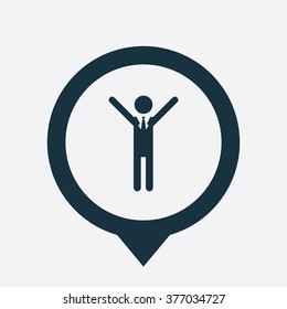 Vector successful man Icon