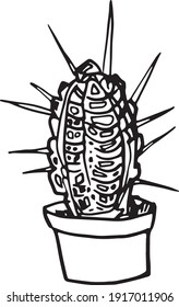 Vector succulent set freehand drawing. linear clipart design packaging, cards, wedding, gift, decoration for home, clothes. cartoon funny simplified minimalist plant drawing flower arrangement potted