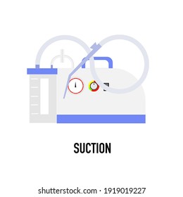 Vector of a suction on white background.