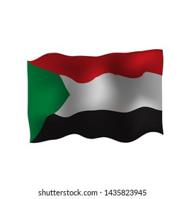 
Vector Sudan flag, new design.