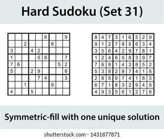 Hard Sudoku Images Stock Photos Vectors Shutterstock - 