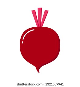 vector sugar Beet illustration isolated - healthy vegetable, nutrition icon - veggie food, vector beetroot