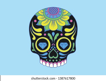 Vector of Sugar Skull Illustration