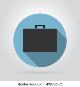 Vector Suitcase Blue Icon Flat Style