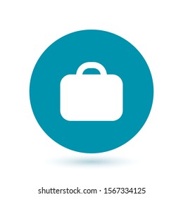 Vector suitcase doodle drawing, sketch of the suitcase on white background