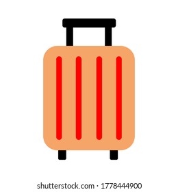 Vector suitcase icon. A bag for carrying clothes.
