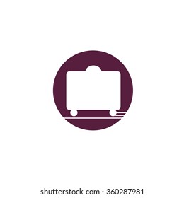 Vector of Suitcase icon. Hotel resort beach sea sun relaxation. Travel logo for the company. Other companies. Illustration.