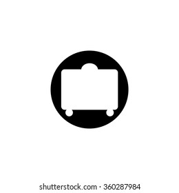 Vector of Suitcase icon. Hotel resort beach sea sun relaxation. Travel logo for the company. Other companies. Illustration.
