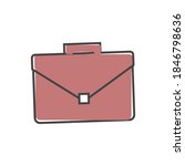 Vector suitcase icon  on white isolated background.