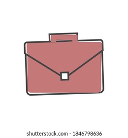 Vector suitcase icon  on white isolated background.