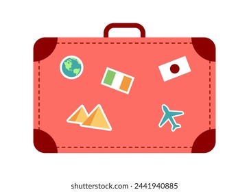 Vector suitcase isolated on white background