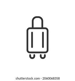 Vector suitcase line icon. Symbol in trendy outline style. Vector illustration isolated on a white background.