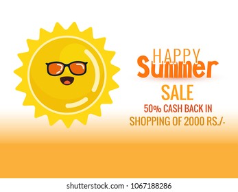 Vector summer background with beach elements