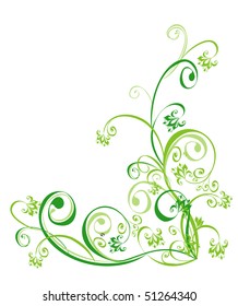 Vector summer background with floral ornament