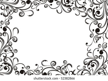 Vector summer background with floral ornament