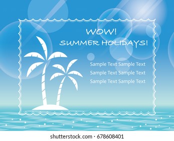 A vector summer background illustration.