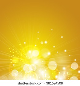 Vector summer background with a magnificent summer with lens flare.