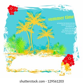  vector summer background with palm trees