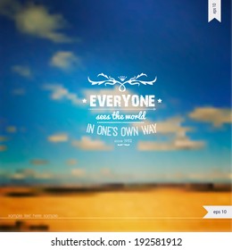 Vector summer background with place for your text. Landscape. Summer Time.