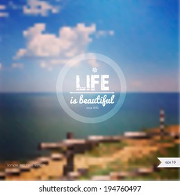 Vector summer background with place for your text. Landscape. Summer Time.