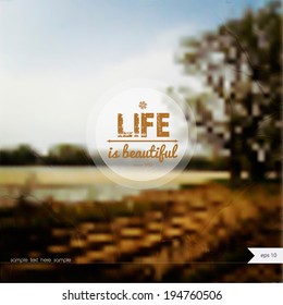 Vector summer background with place for your text. Landscape. Summer Time.